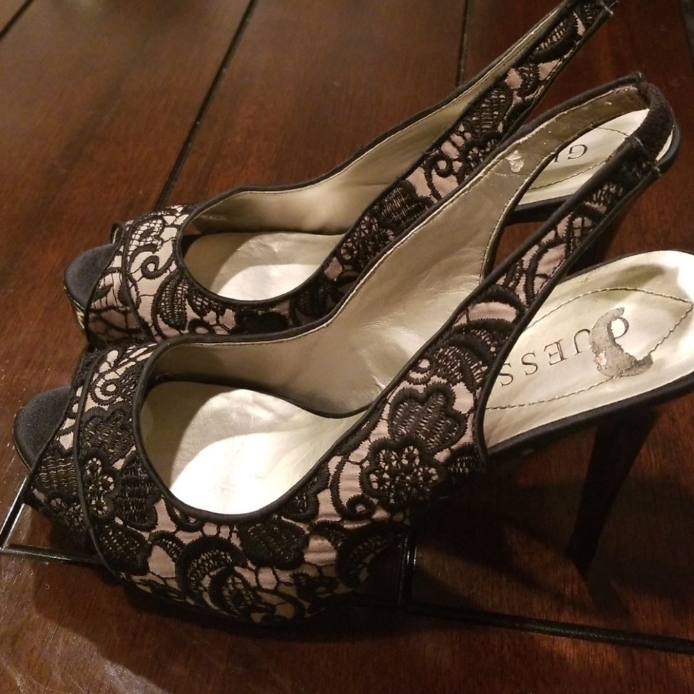 Guess Sling Back Peep Toe Sandal